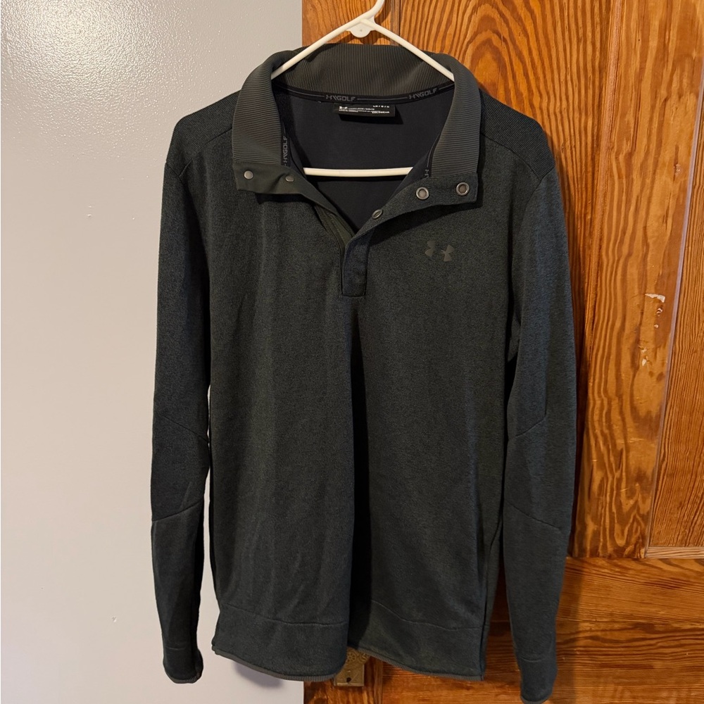 Under Armour Men’s Dark Gray Golf Pullover Large